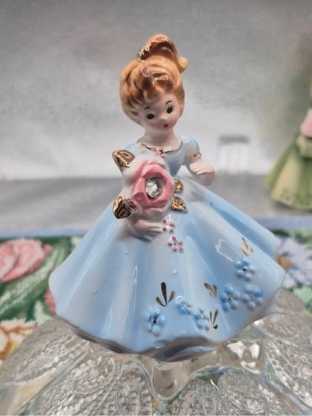 April Birthday Gift Diamond Rhinestone Birthstone Figure Vintage Josef Originals